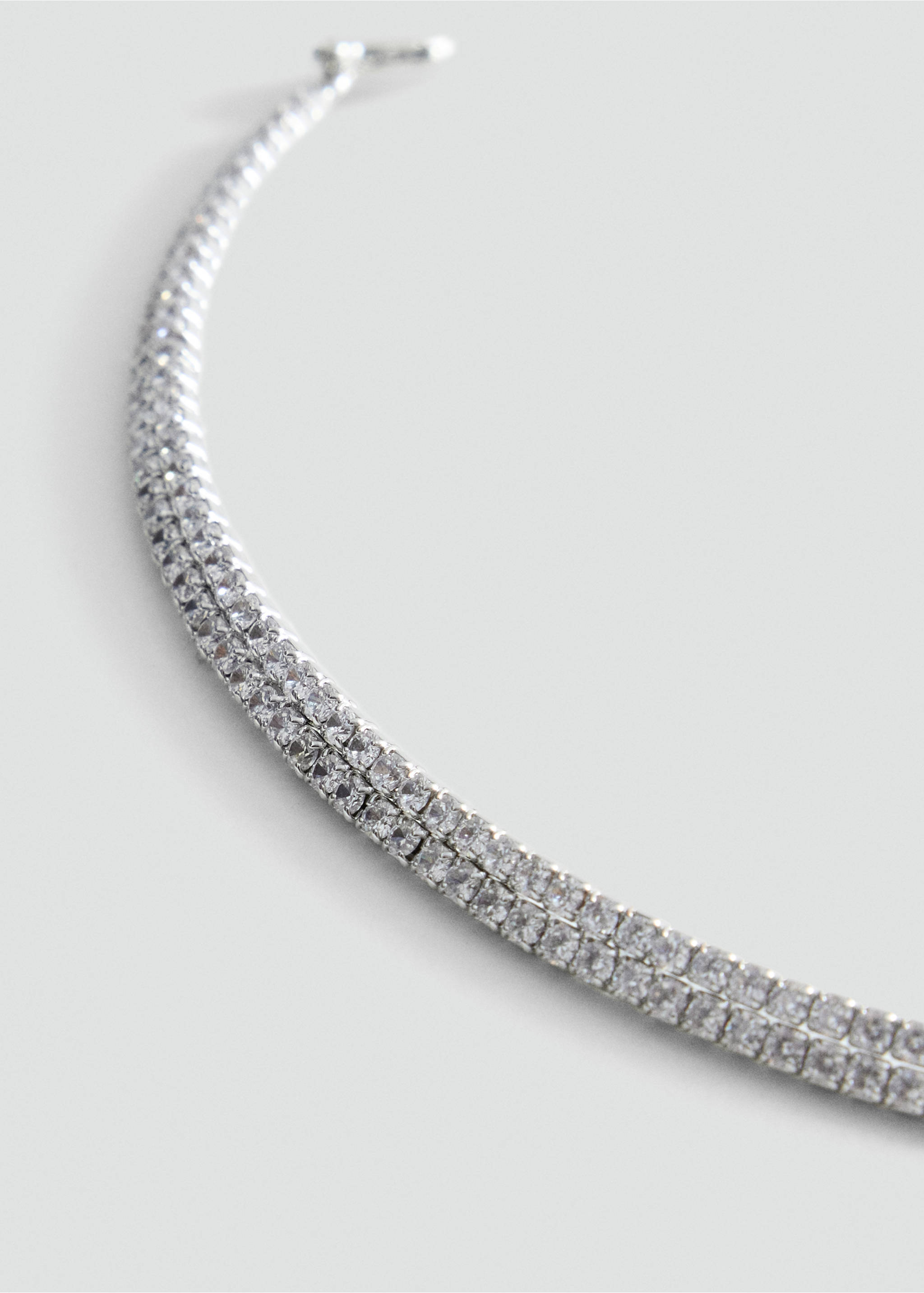 Necklace with sparkly detail - Medium plane, Silver. Ref: 37067802-00.