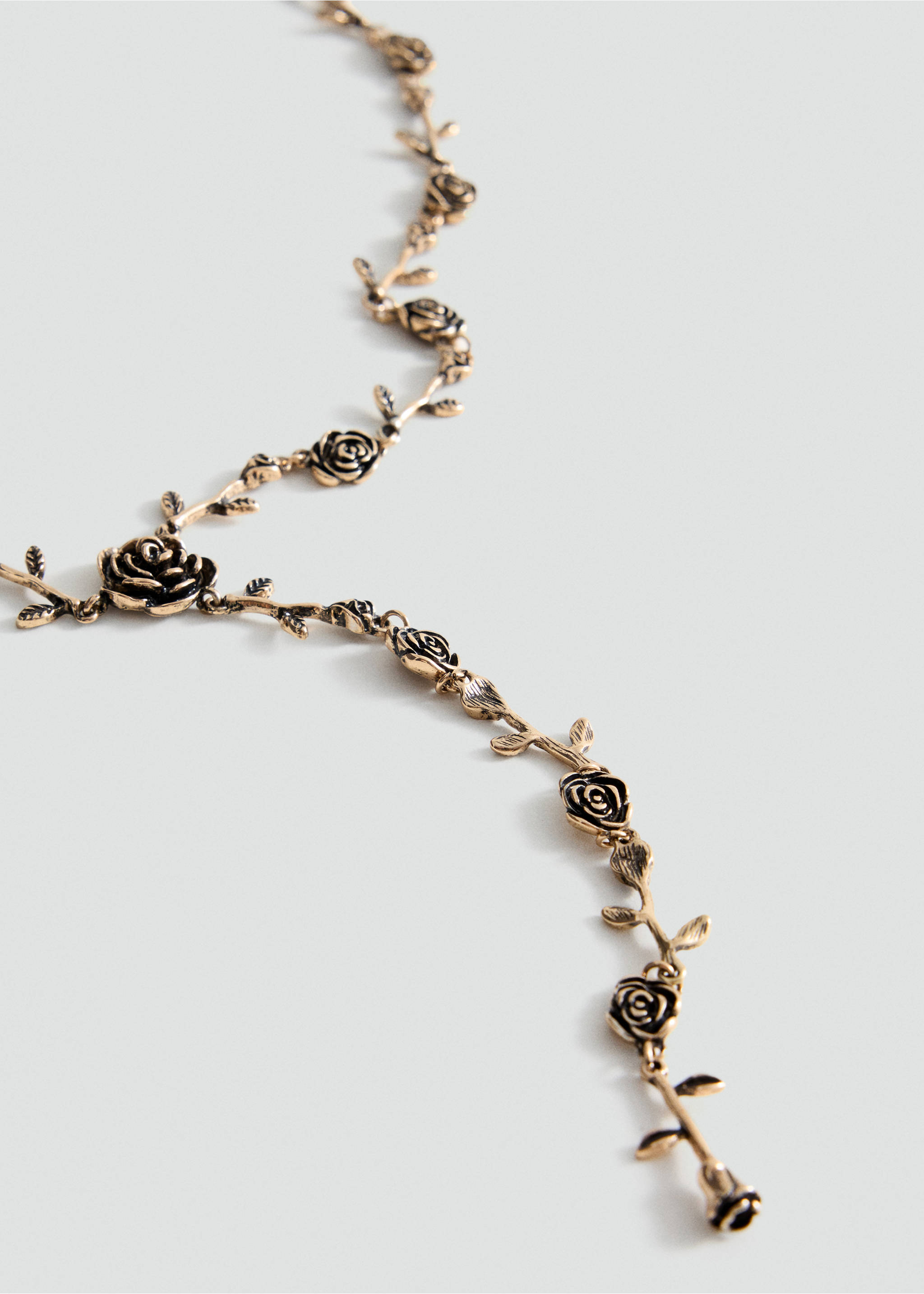 Metal pendant necklace - Medium plane, Gold. Ref: 37067803-00.