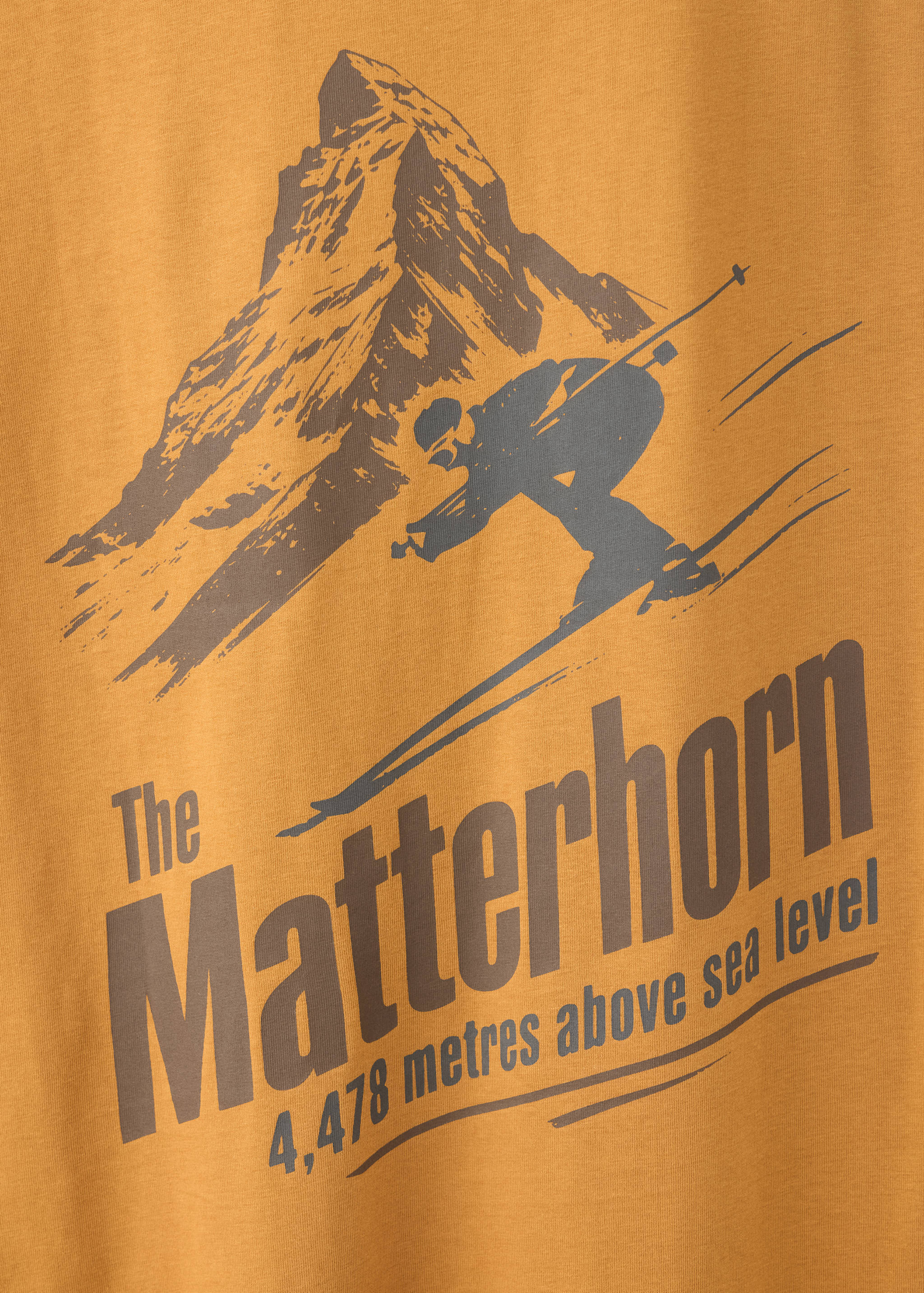 Cotton T-shirt with mountain print - Details of the article 0