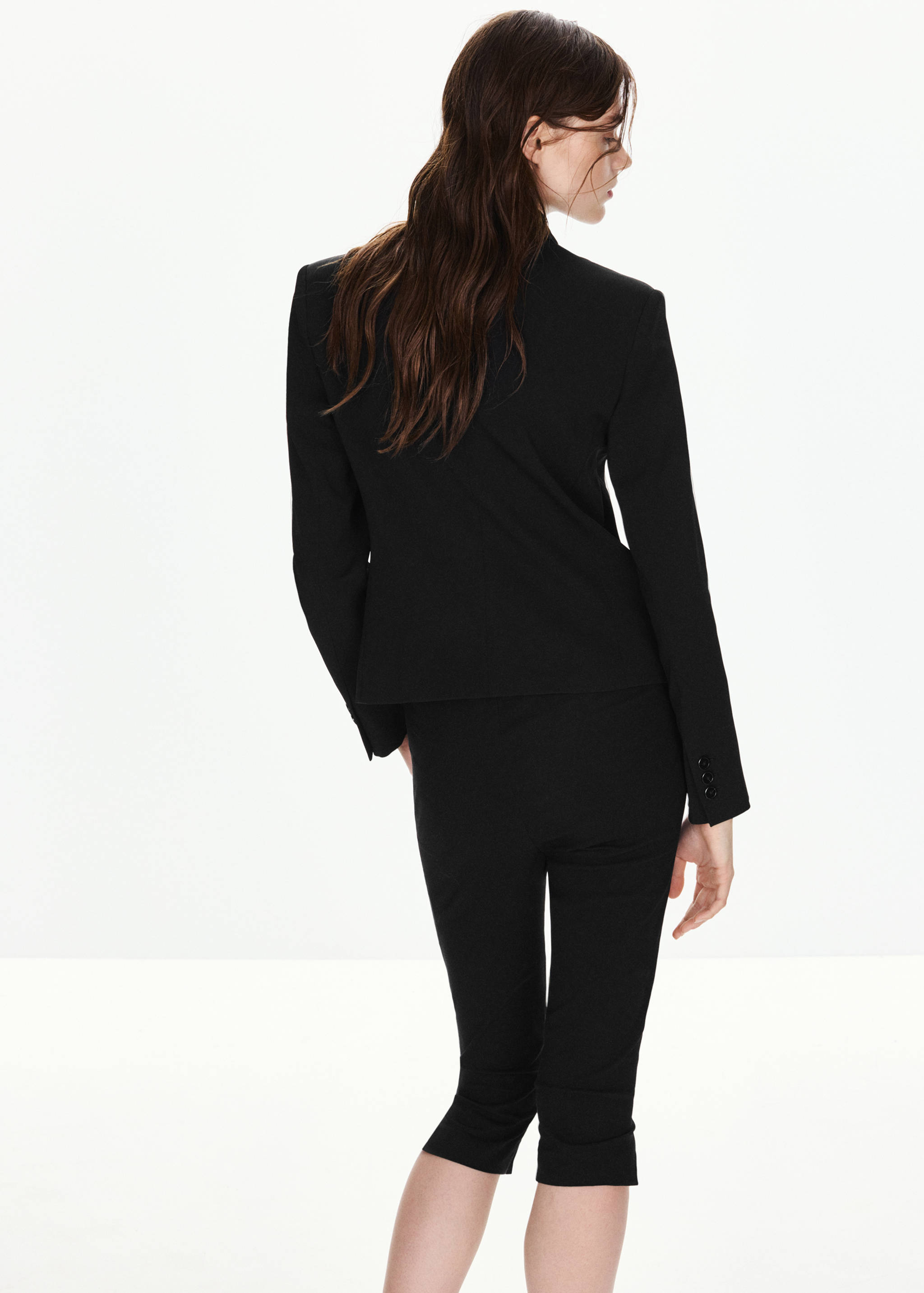 Cropped crossover blazer - Reverse of the article