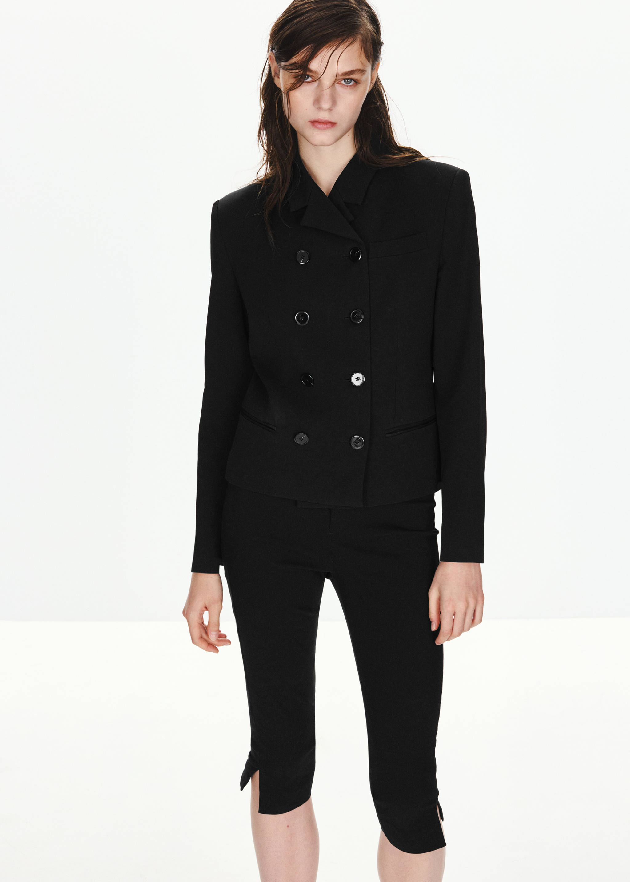 Cropped crossover blazer - Details of the article 3