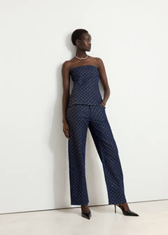 Straight jeans with rhinestone detail — Open Blue 2