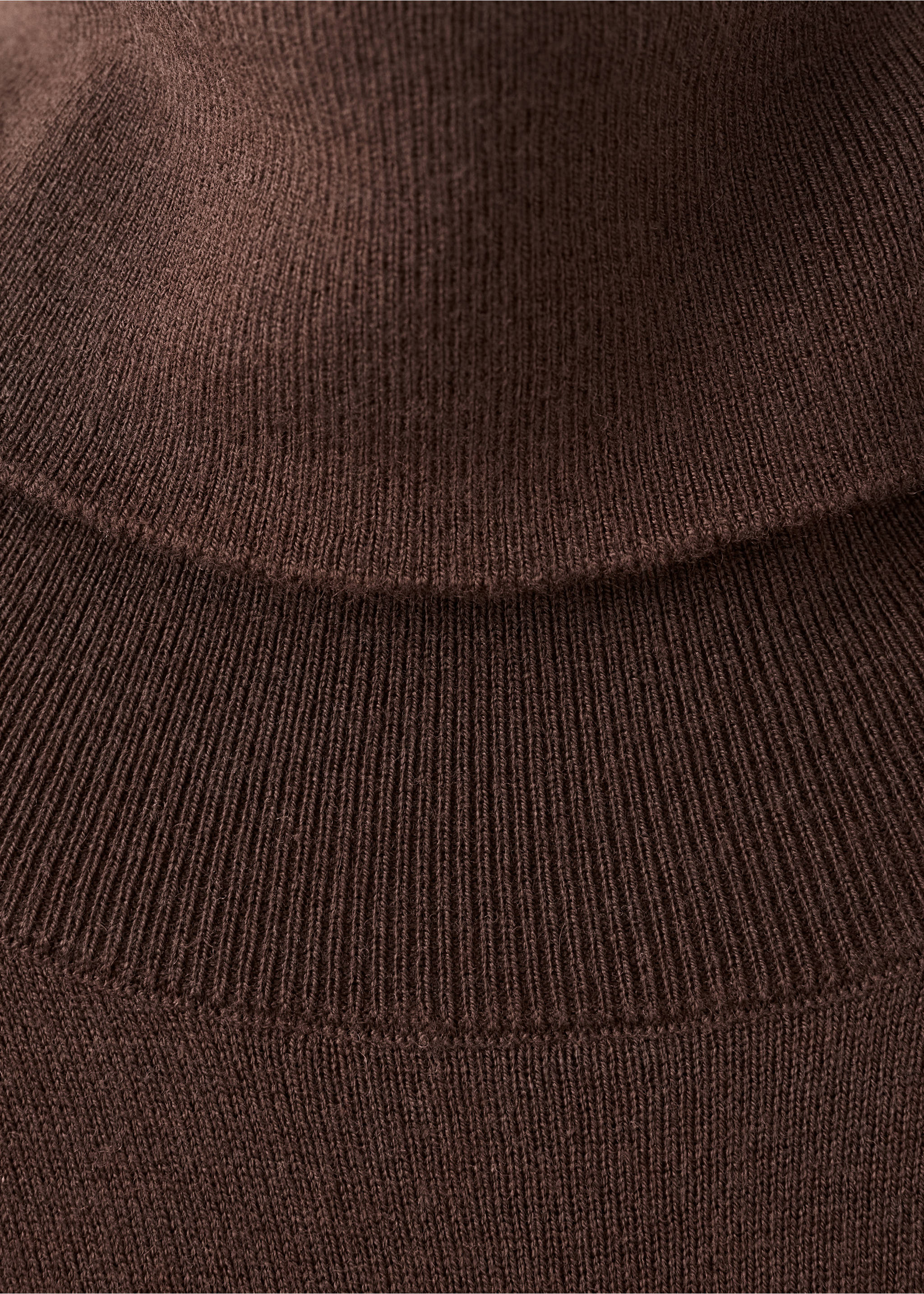 Knit combination dress - Details of the article 8, Chocolate. Ref: 37067809-00.