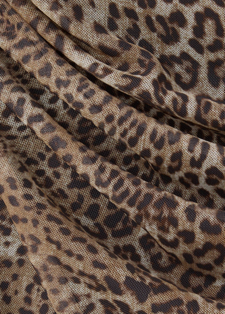 Animal print ruched dress thumbnail 6