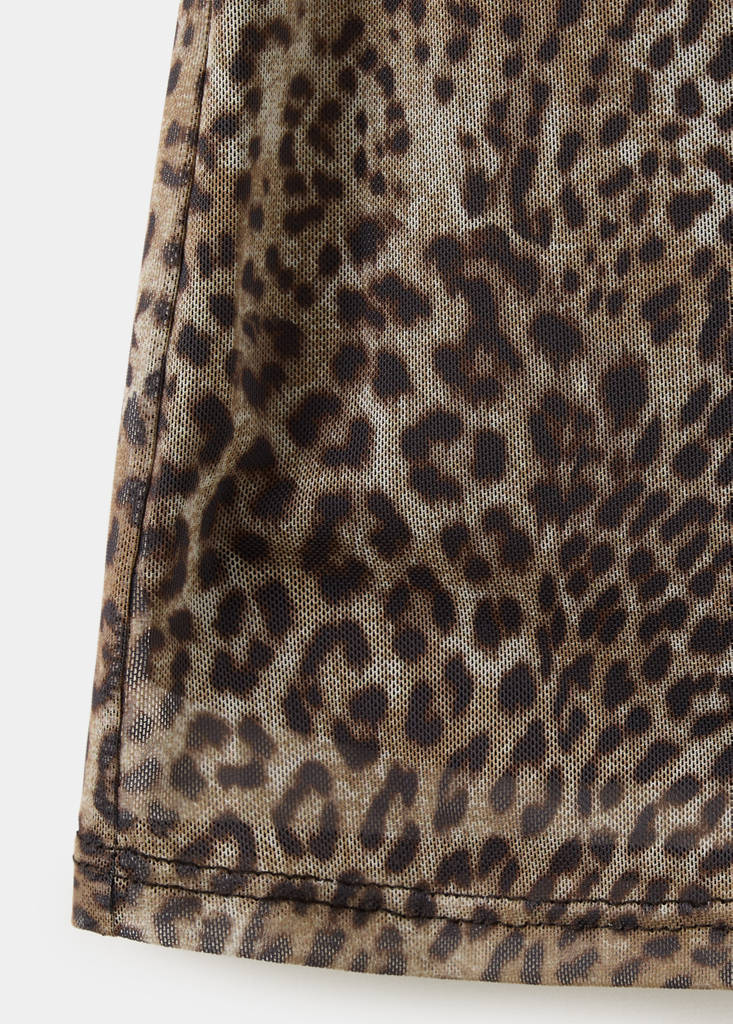 Animal print ruched dress thumbnail 7