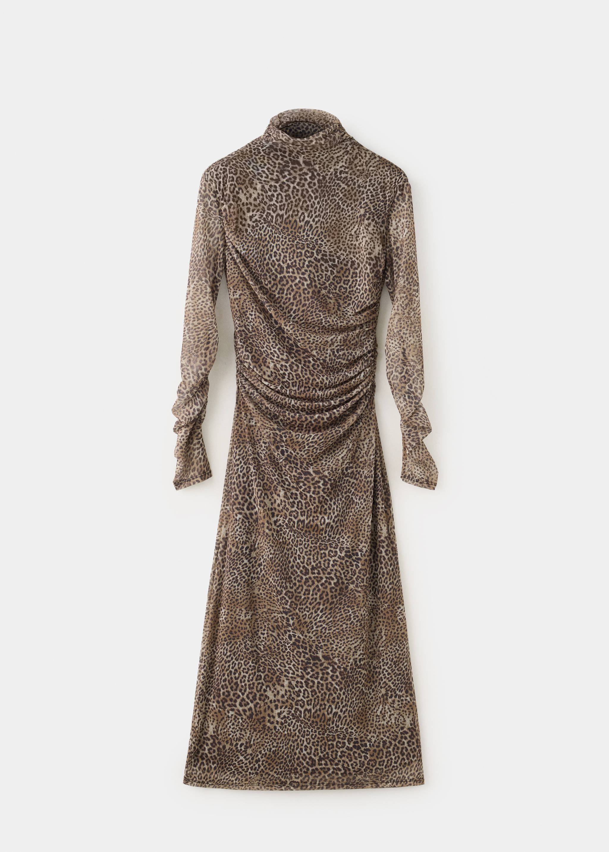 Animal print ruched dress - Article without model