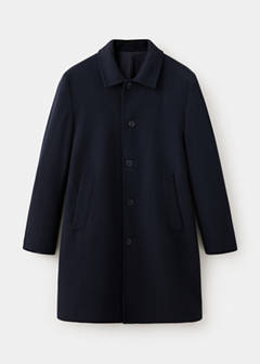 Wool coat with shirt-style collar — Night Blue 7