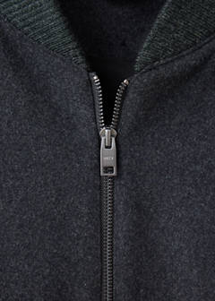 Wool-blend bomber jacket — Charcoal 8