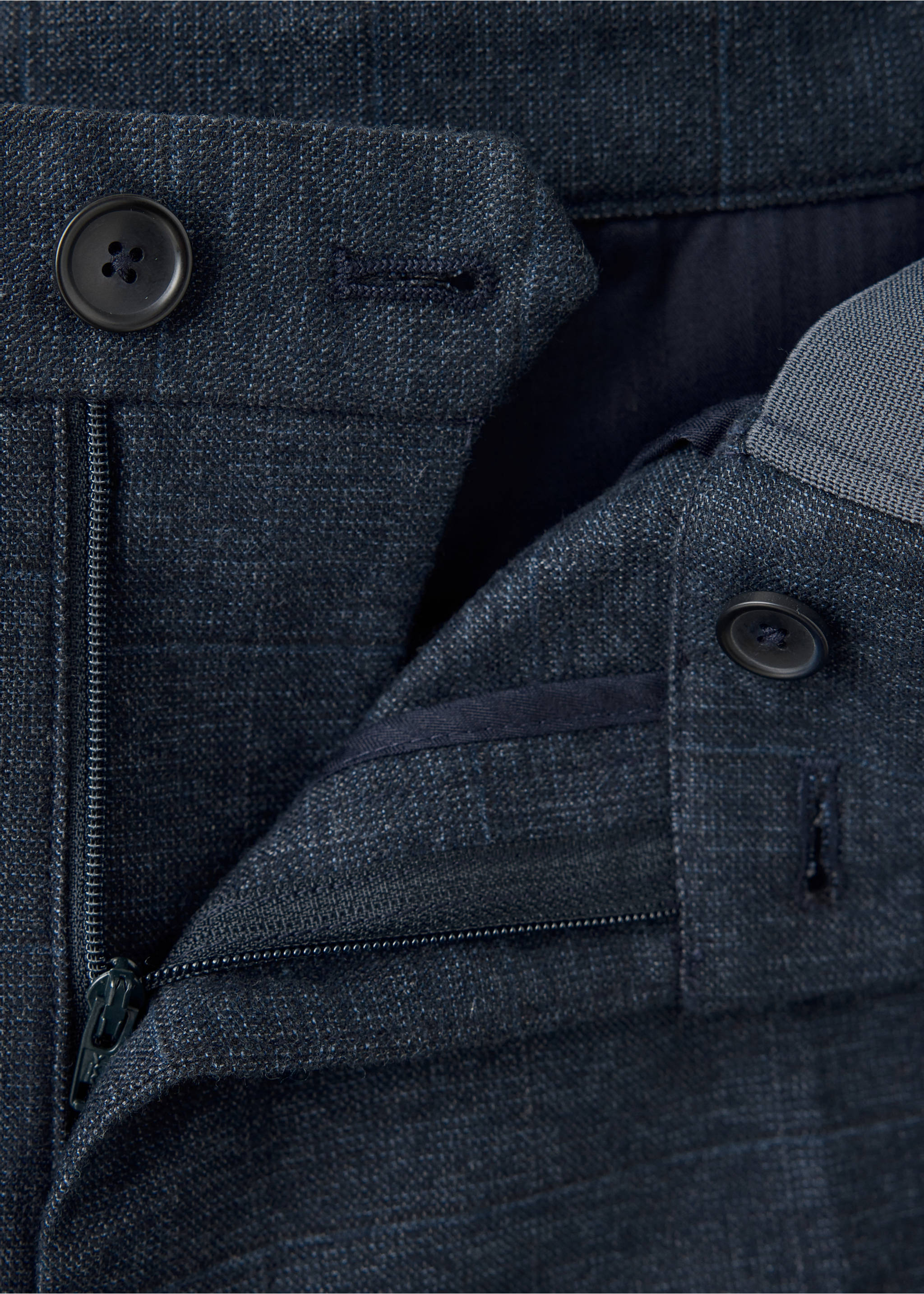 Фланелеві штани slim fit - Детальніше про товар 8, Темно-синій. Ref: 37067884-00.