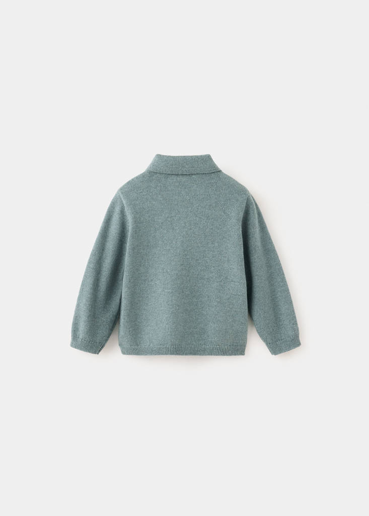 Polo neck sweater — Green
