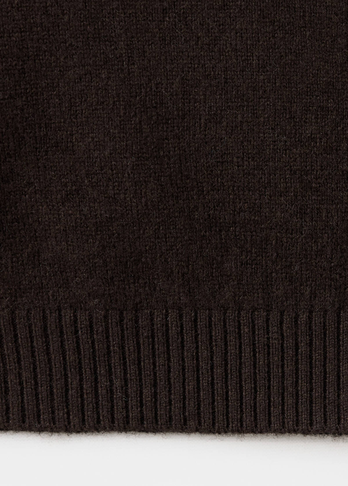 100% wool fine-knit cardigan — Chocolate