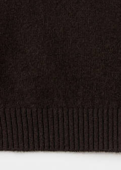 100% wool fine-knit cardigan — Chocolate 9