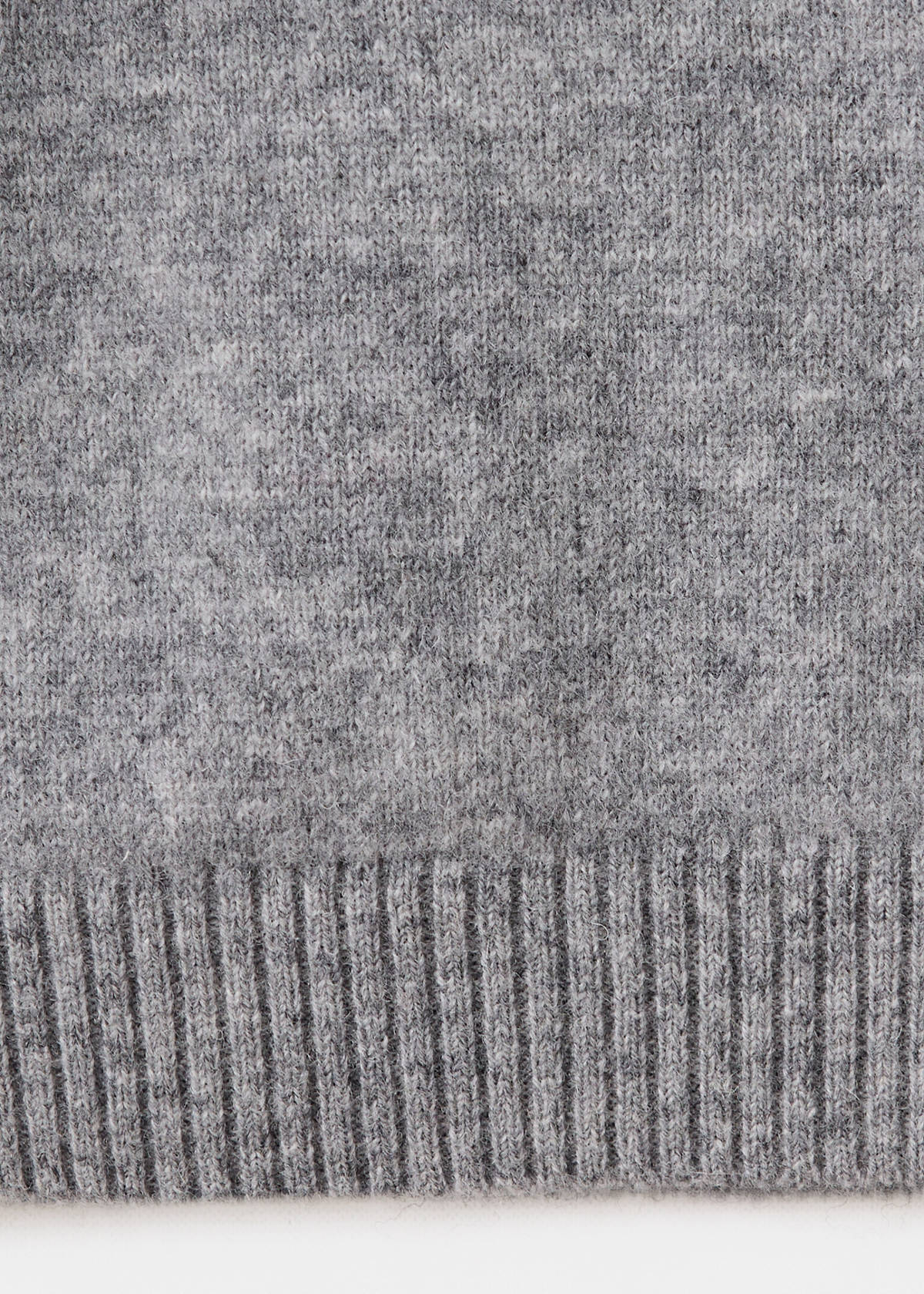 100% wool fine-knit cardigan — Medium Heather Grey