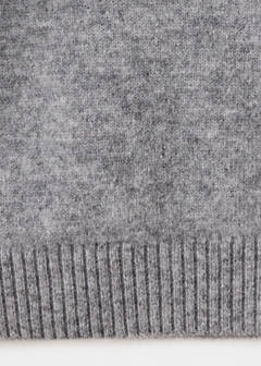 100% wool fine-knit cardigan — Medium Heather Grey 10