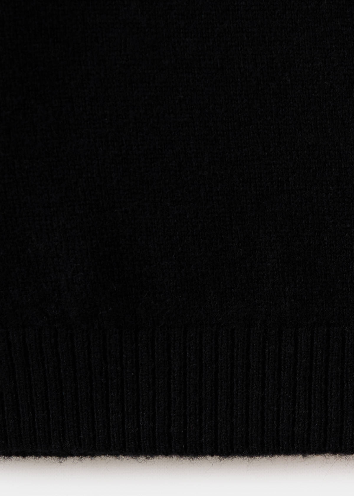 100% wool fine-knit cardigan — Black