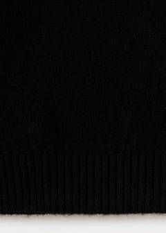 100% wool fine-knit cardigan — Black 8