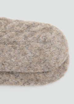 Cable-knit socks — Medium Brown 2