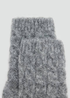 Cable-knit socks — Medium Heather Grey 3