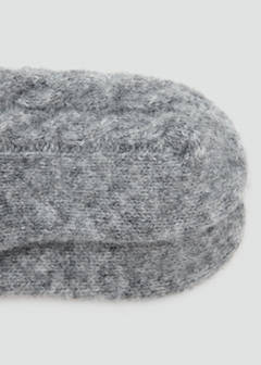 Cable-knit socks — Medium Heather Grey 2