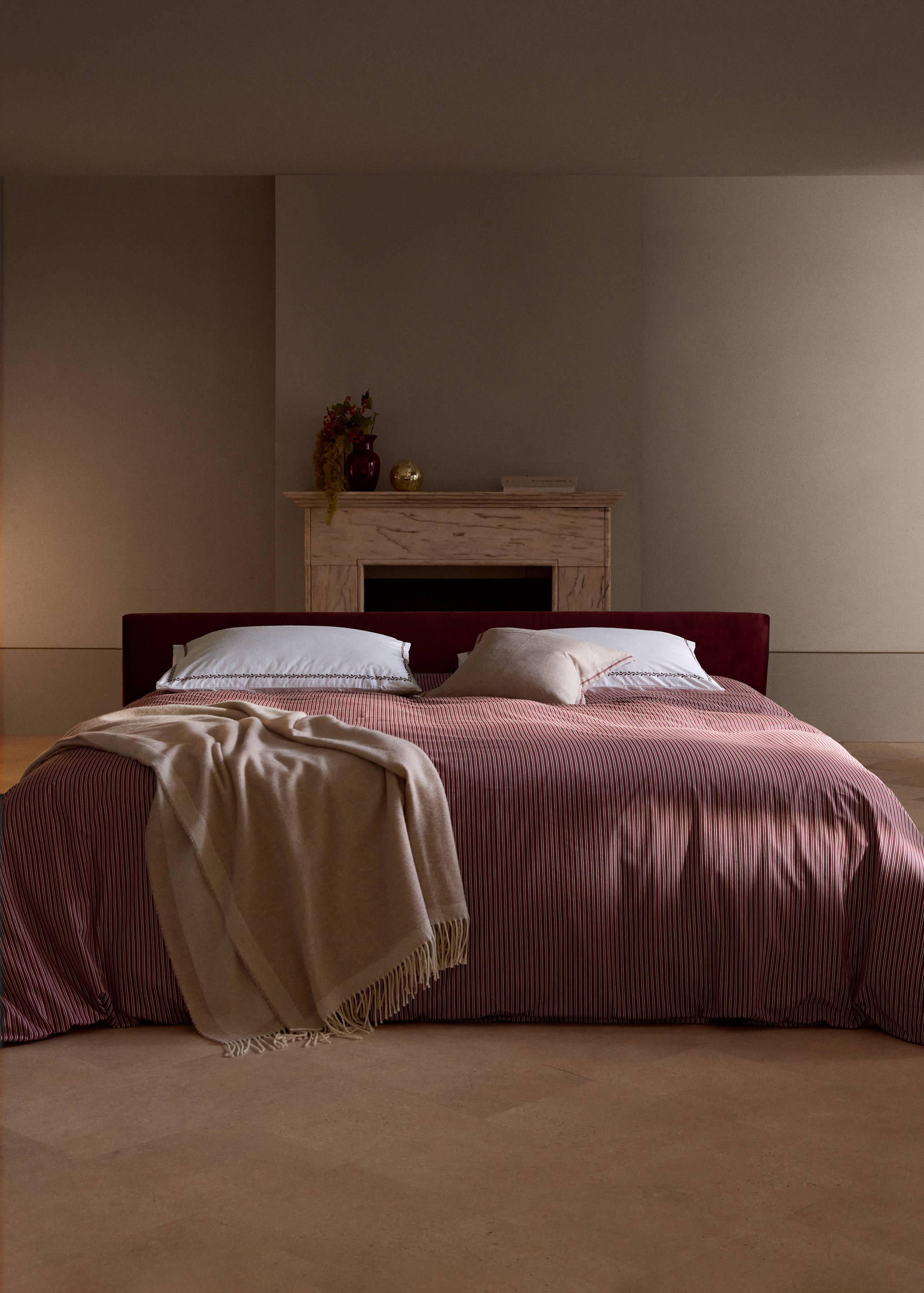 100% cotton striped duvet cover for 180/200 cm bed - General plane