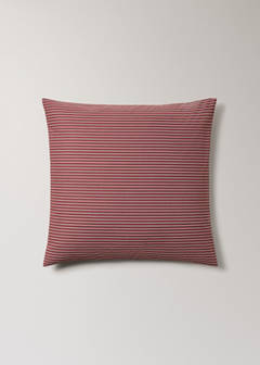 Two striped cotton pillowcases, 60 x 60 cm — Red 5