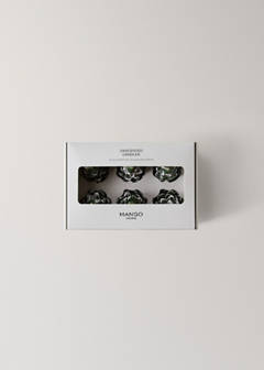 Pack of 6 tree detail candles — Green 4