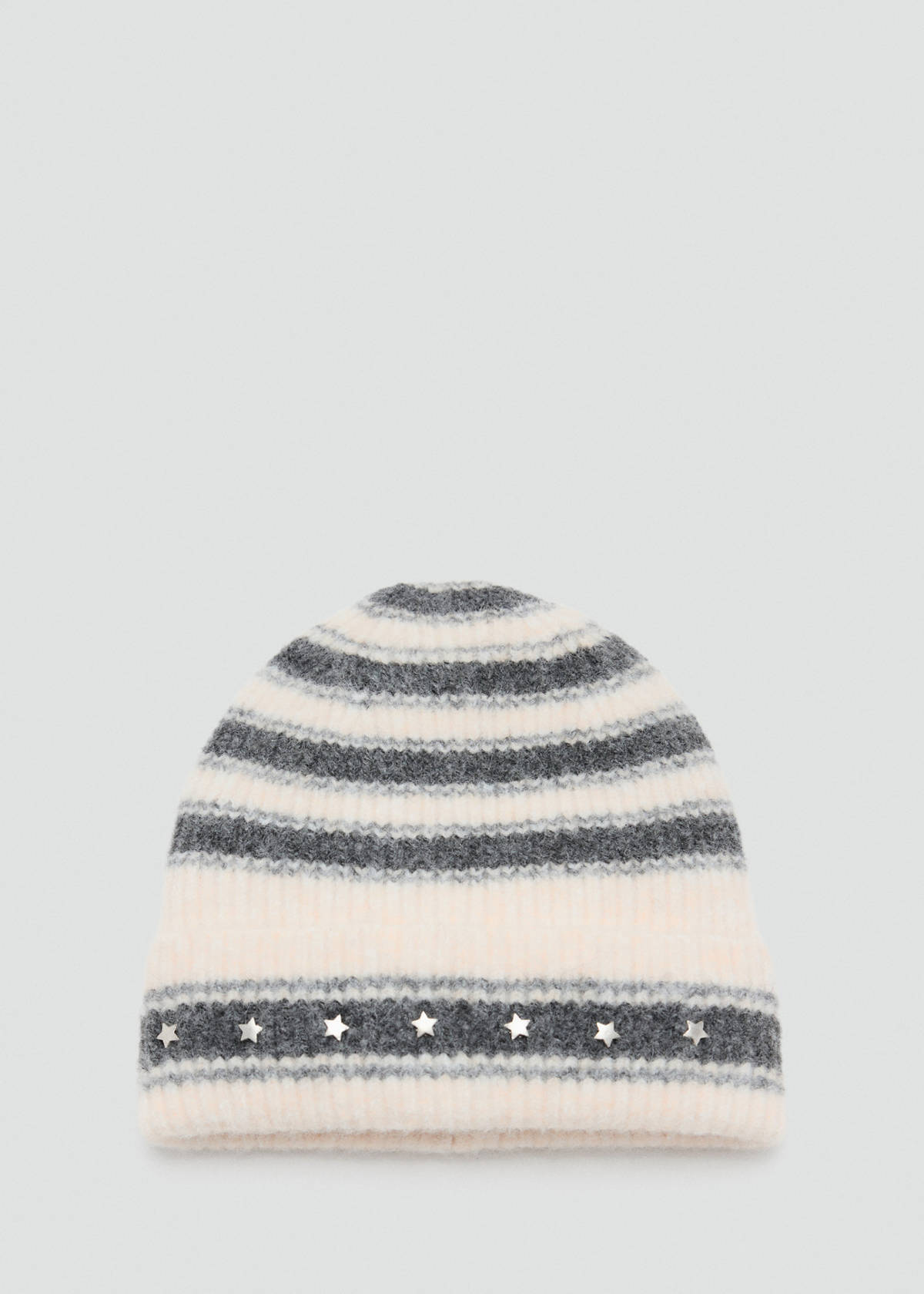 Striped knit hat — Sand