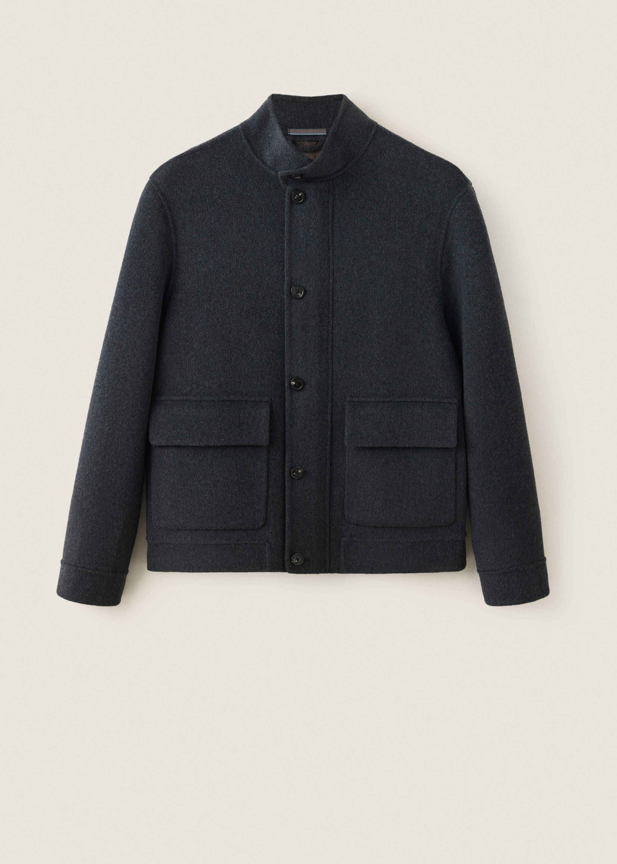 Jacke aus Woll-Kaschmir-Mischung mit Stehkragen - Artikel ohne Model