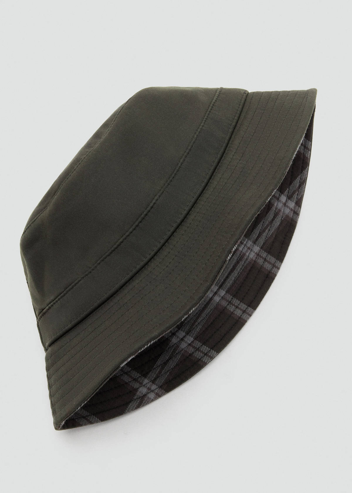 Waxed cotton hat — Khaki