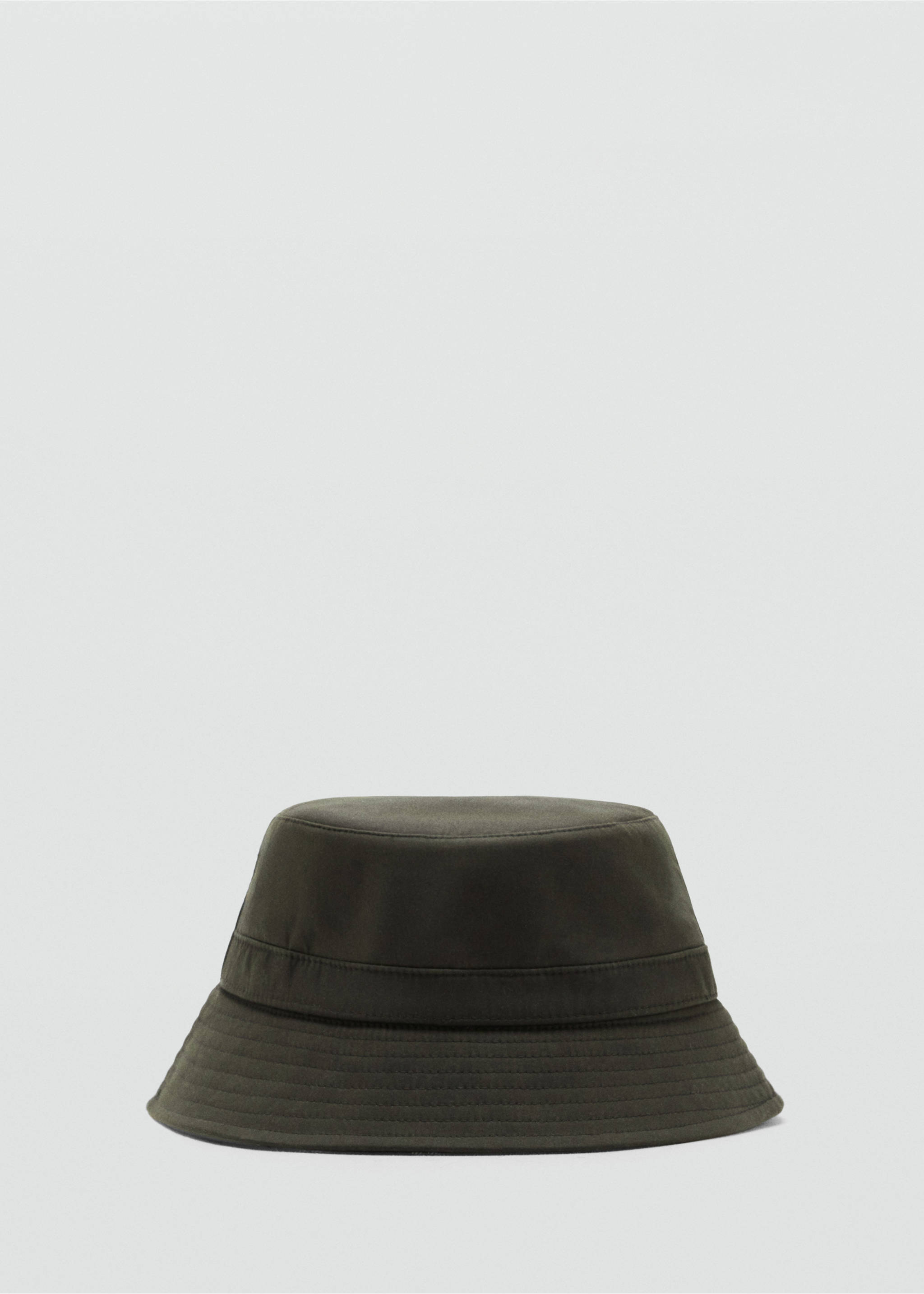 Dark green bucket hat with tonal stitching., Khaki. Ref: 37067902-00.