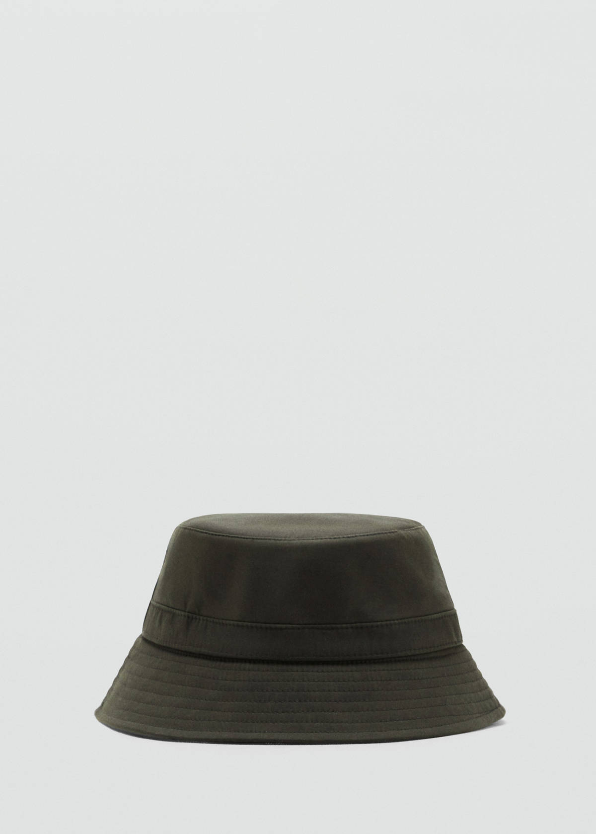 Waxed cotton hat — Khaki