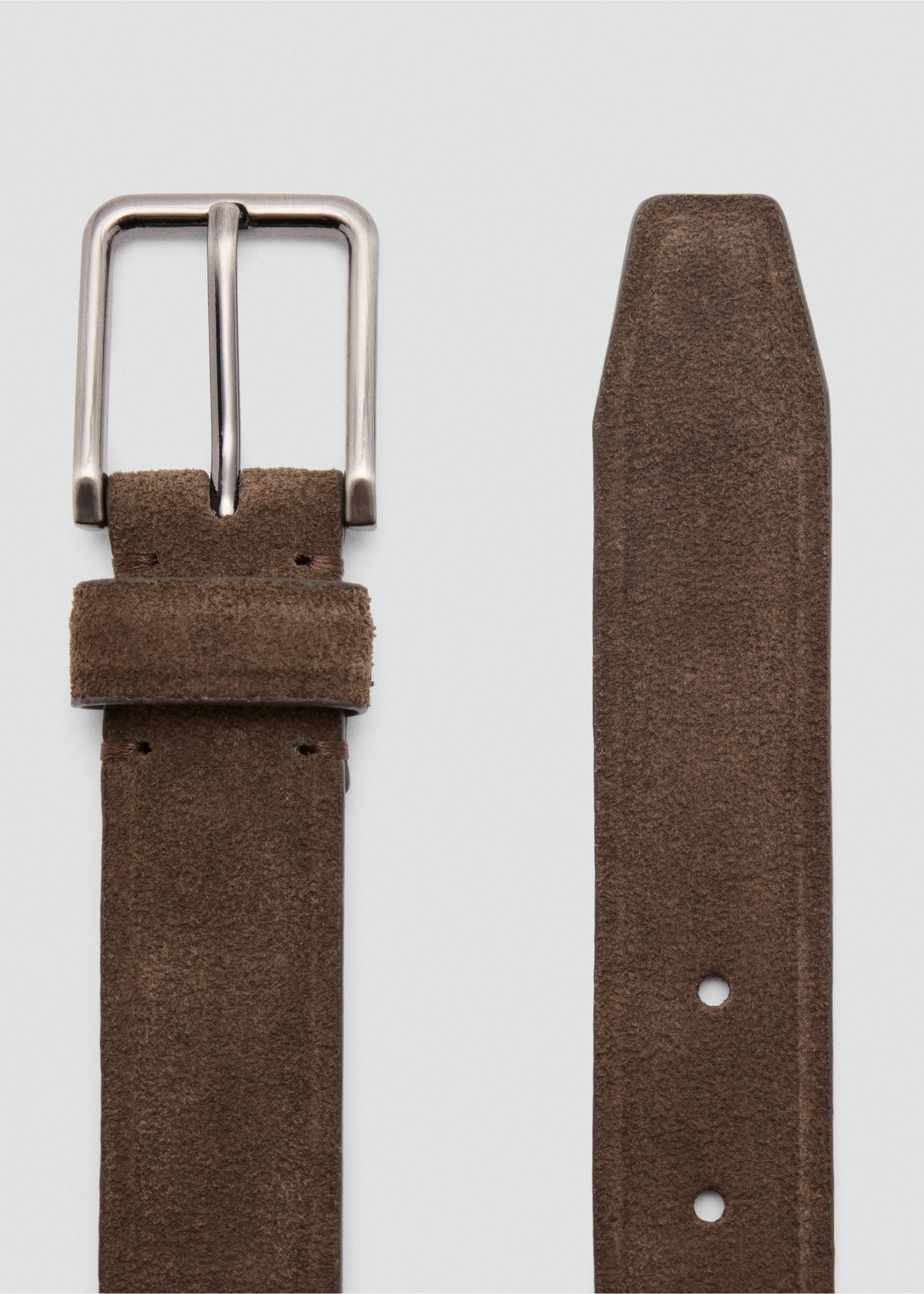 Ceinture 100 % cuir bovin - Détail de l'article 1, Chocolat. Ref: 37067903-00.