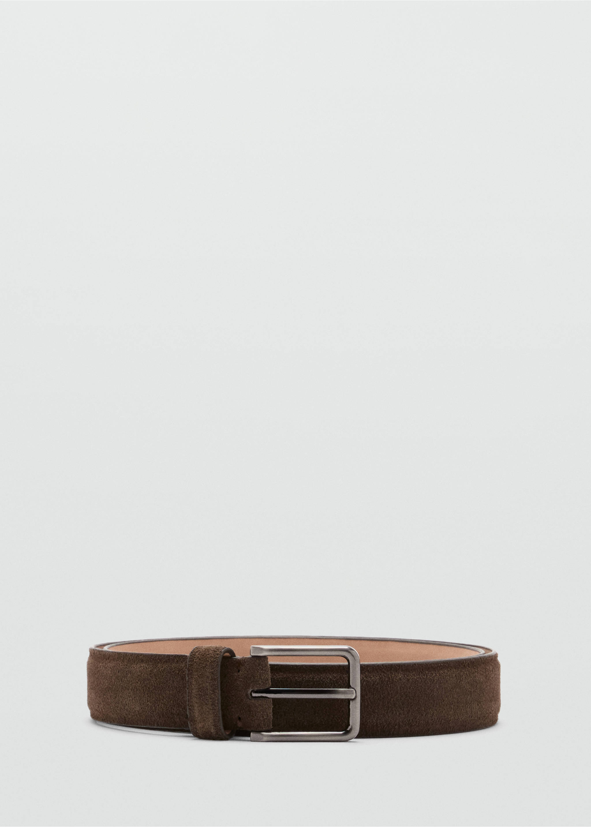 Ceinture 100 % cuir bovin - Article sans modèle, Chocolat. Ref: 37067903-00.