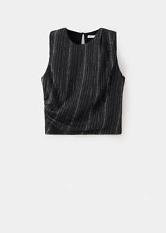 Top in lurex gauze — Black 6