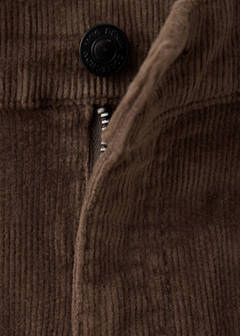 Corduroy straight trousers — Brown 3