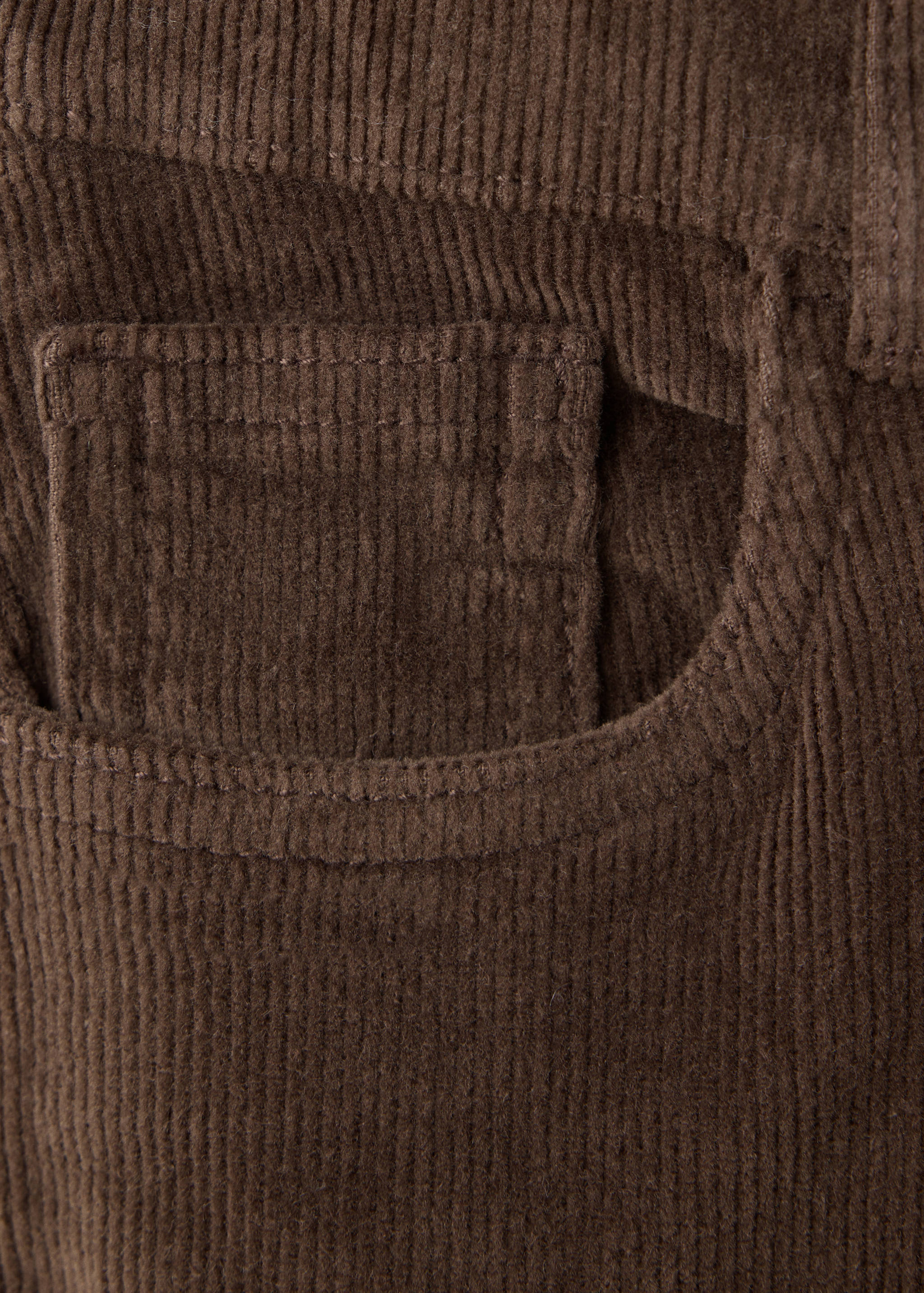 Corduroy straight trousers - Details of the article 0