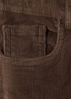 Corduroy straight trousers — Brown 5