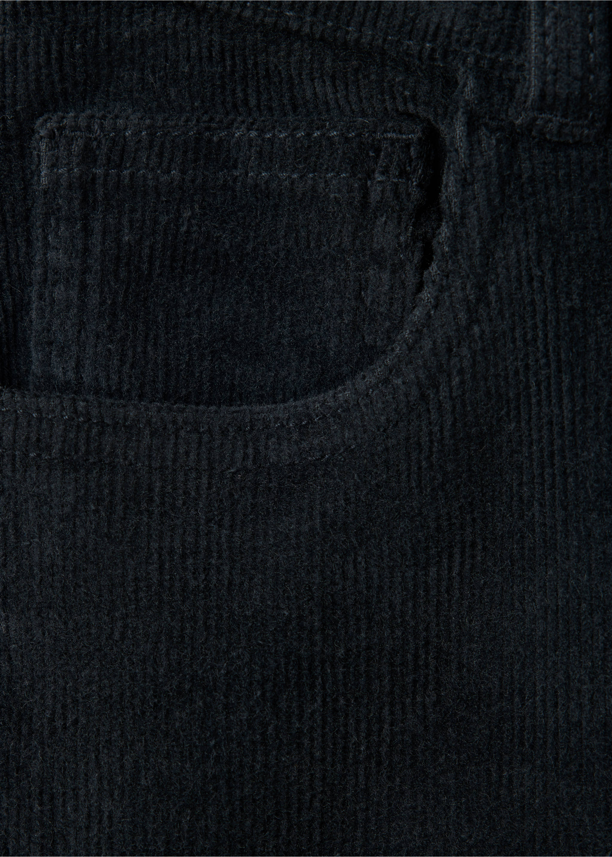 Corduroy straight trousers - Details of the article 0, Charcoal. Ref: 37067908-00.