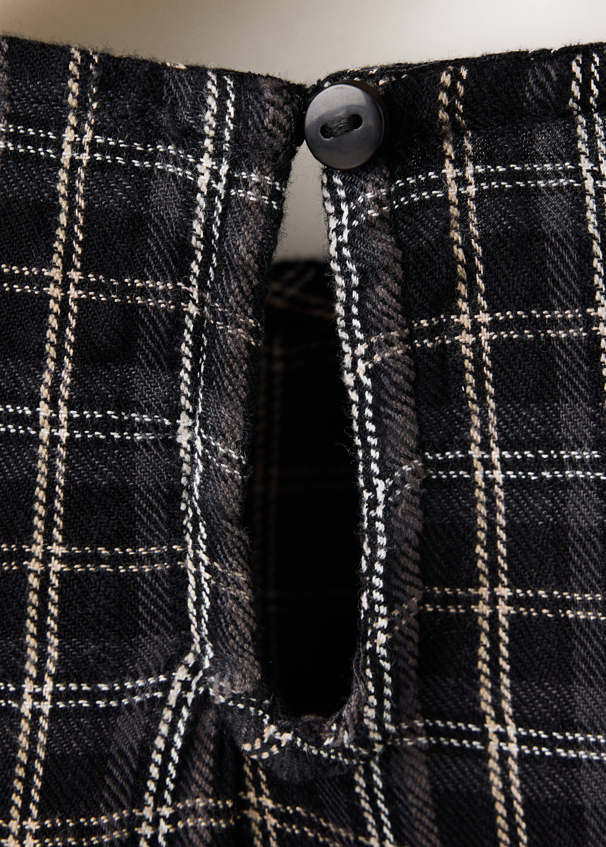 Blouse à carreaux avec volants détaillés - Détail de l'article 0