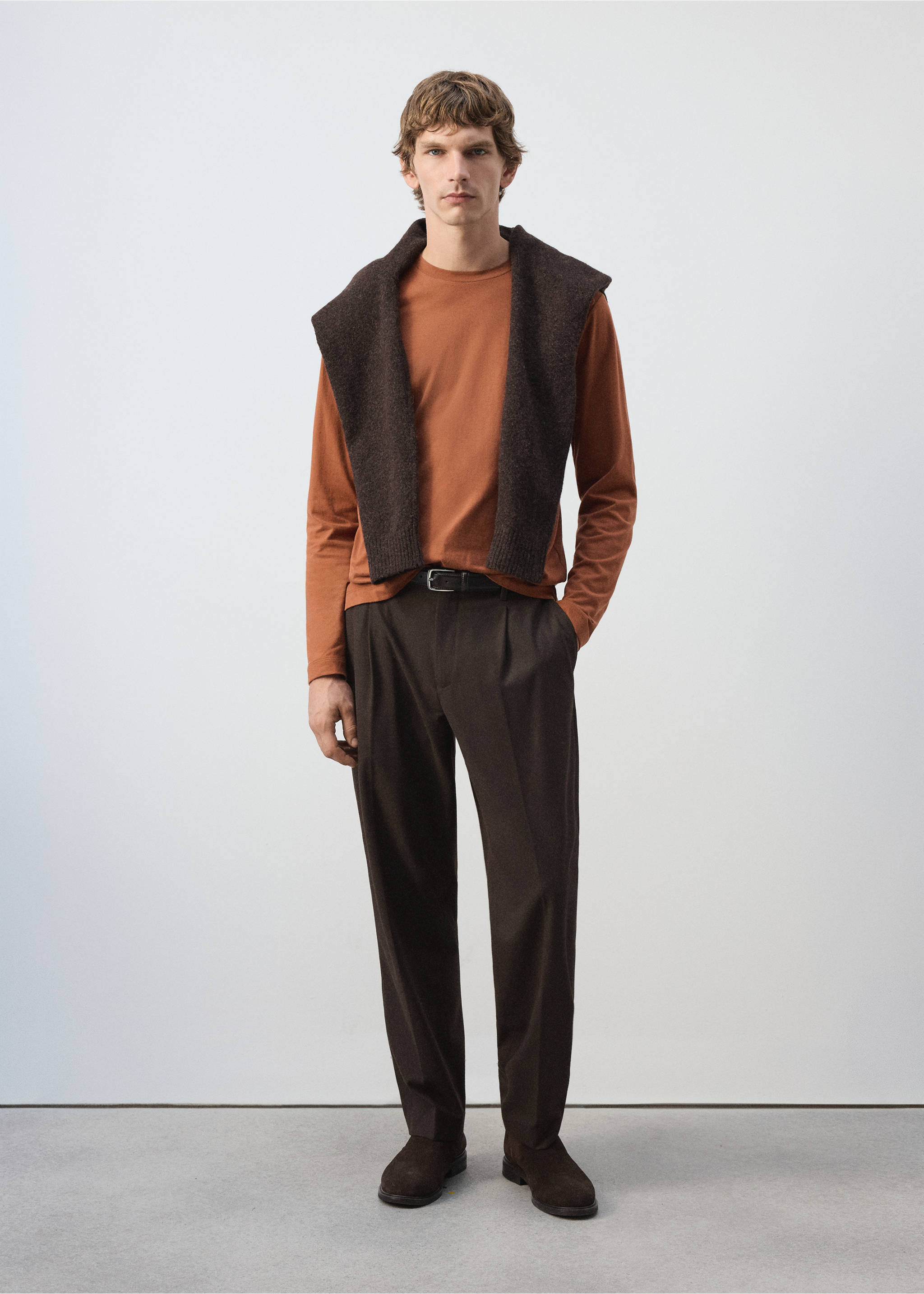 Plain 100% cotton T-shirt - General plane, Burnt Orange. Ref: 37067912-00.
