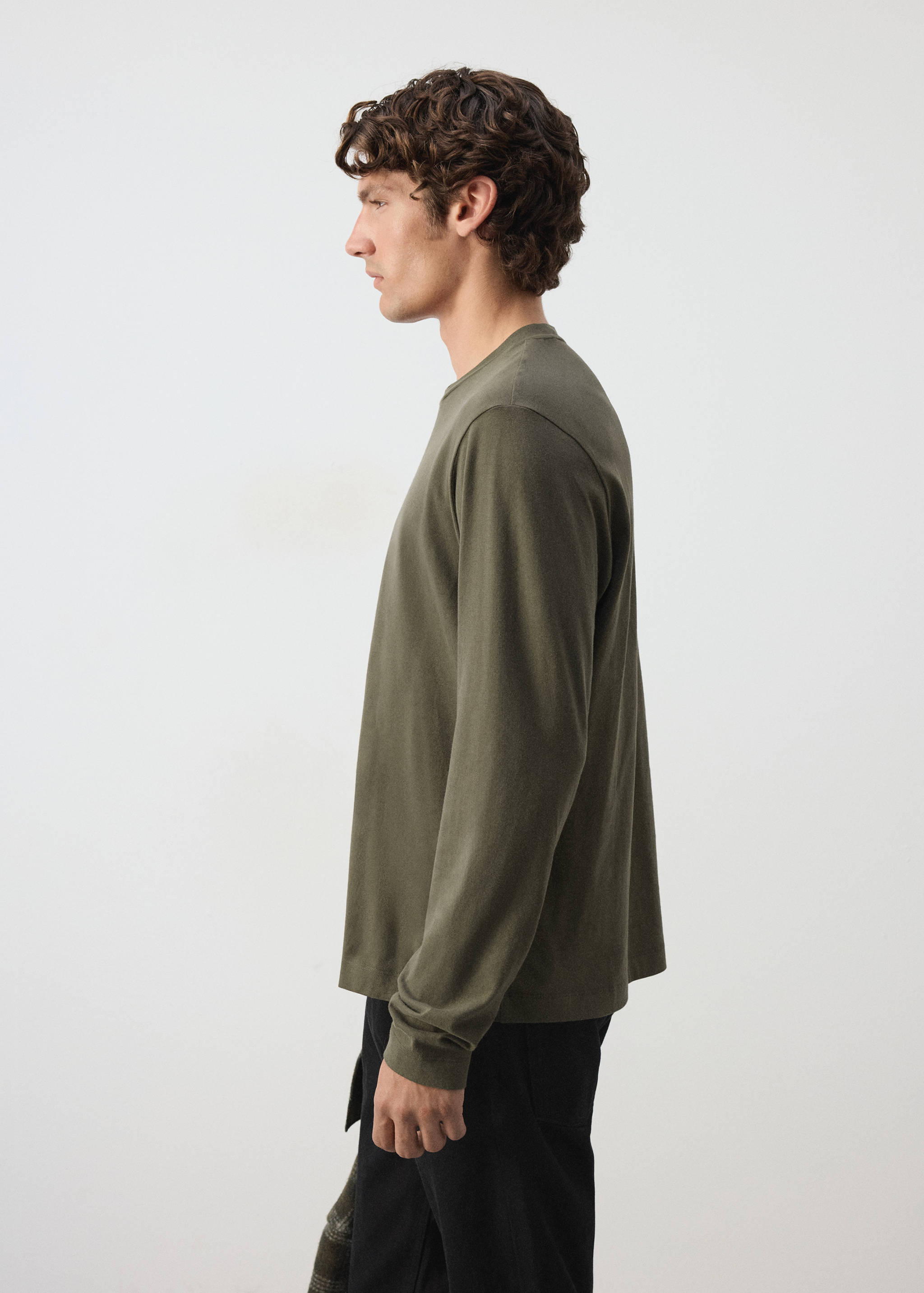 Plain 100% cotton T-shirt - Details of the article 2