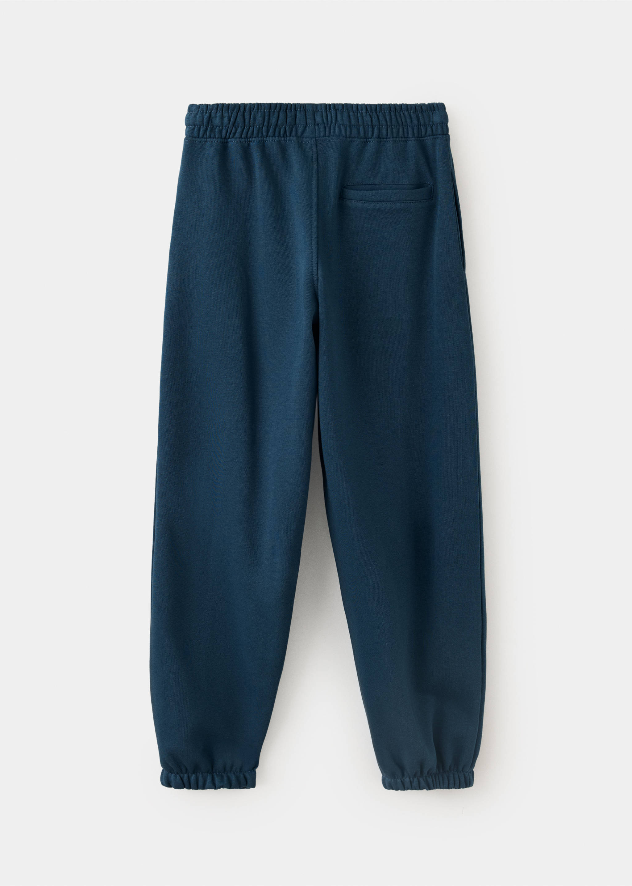 Elastic cotton joggers - Reverse of the article, Navy. Ref: 37067913-00.