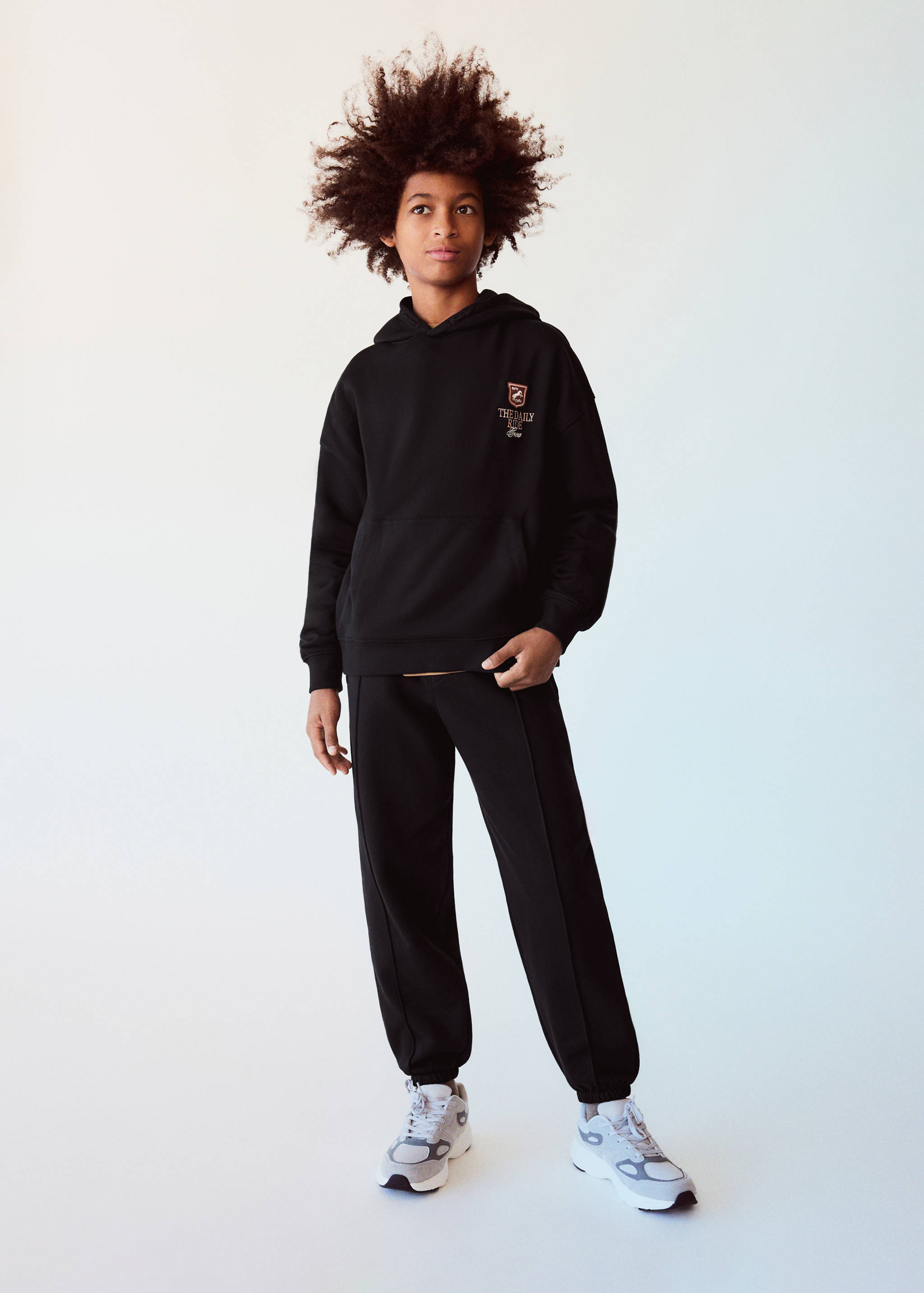 Elastic cotton joggers - General plane