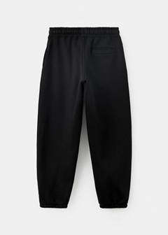 Elastic cotton joggers — Black 4