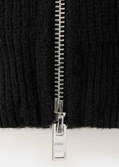 Wool-blend ribbed cardigan — Black 8