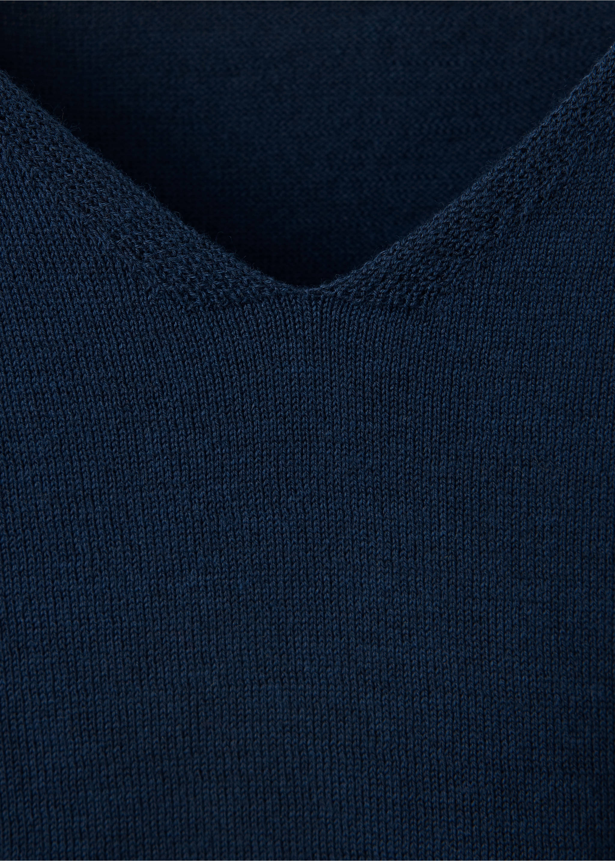 Lace-strapped knit top - Details of the article 8, Navy. Ref: 37067917-00.