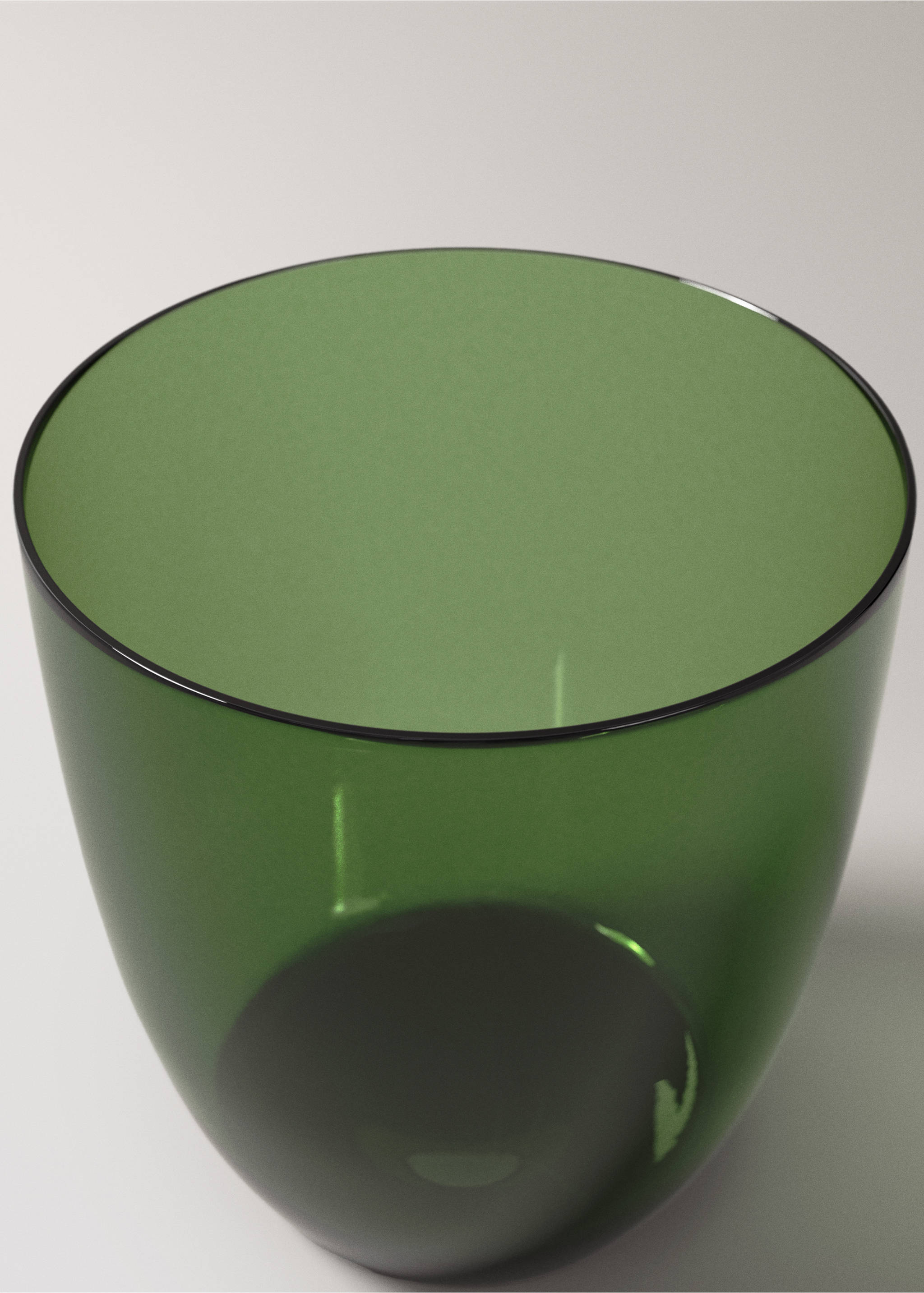 Close-up of a green glass tumbler., Green. Ref: 37067919-00.