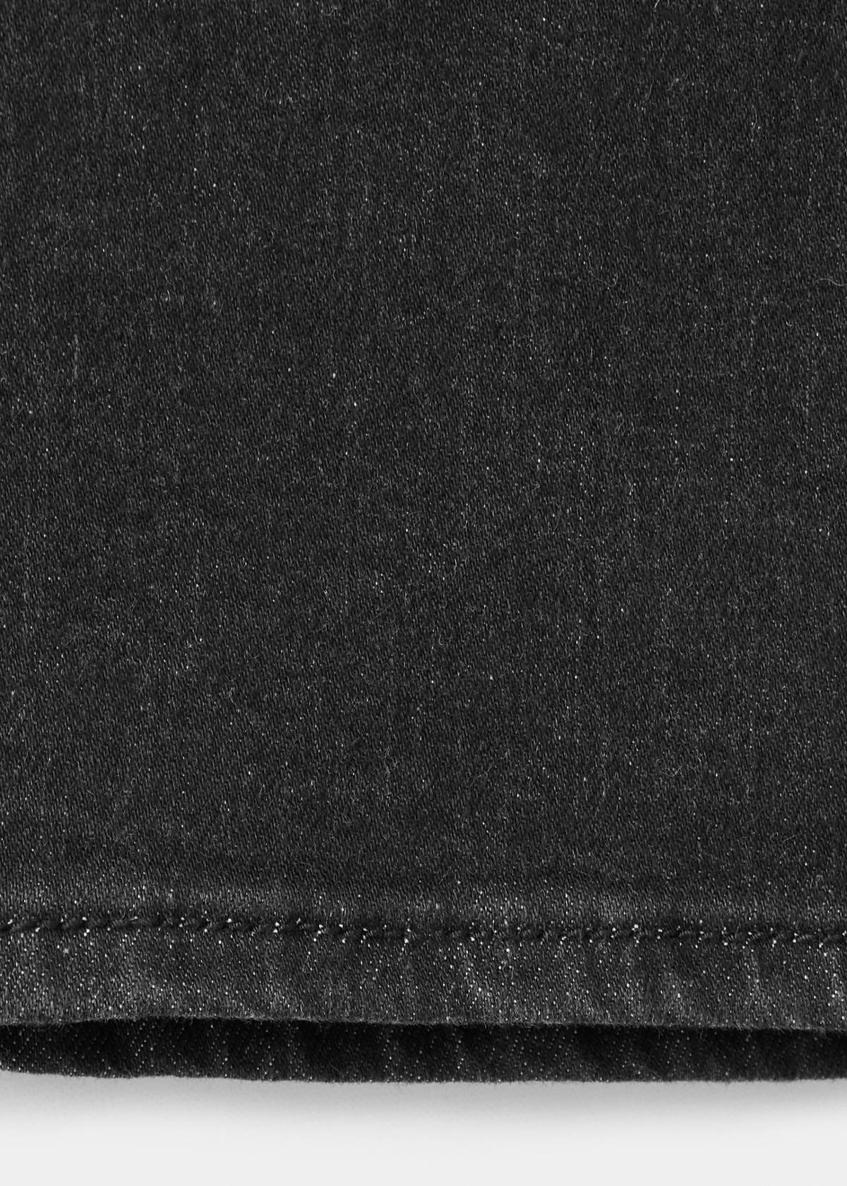 Wide-leg jeans with embroidered details — Black