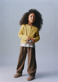 Pique jogger trousers — Brown 1