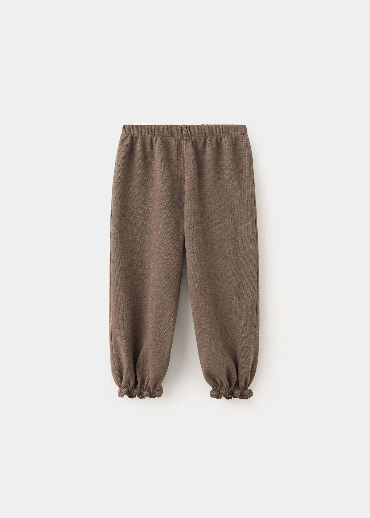 Pique jogger trousers — Brown